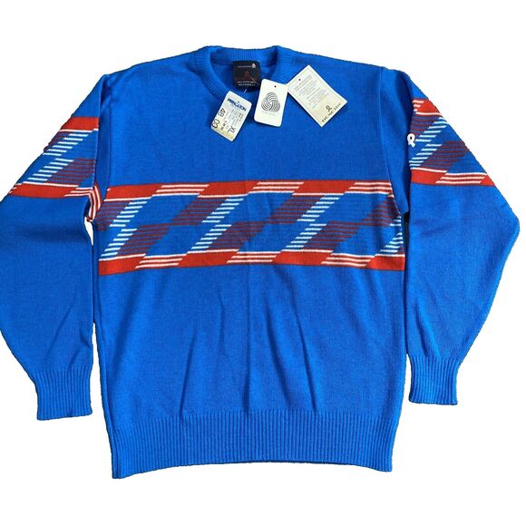 Vintage Demetre Pure Virgin Wool Mens Black Sweater Size XLarge NOS Made USA NWD - Picture 1 of 10